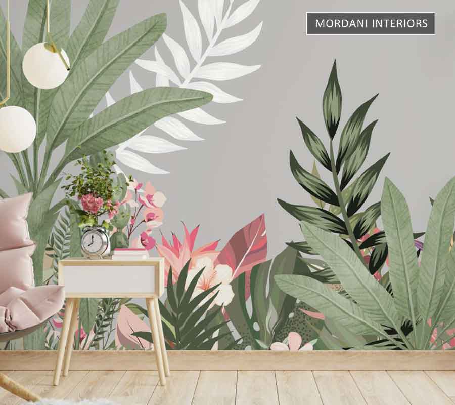 MODERN ART LEAF TROPICAL WALL MURALS _ M